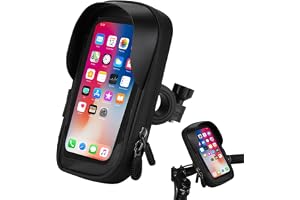 XoeLLe Vattentät Cykel Mobilhållare 360° Touch Motorcykel Telefonhållare Stötsäkert Fullständigt Skydd för Cykel Telefon Pekskärm för 4,5-6,4 tum