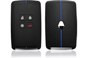 Kesiku Renault Schlüsselhülle für Clio Kangoo Talisman Espace Dacia Duster Sandero Grand Scenic Kadjar Megane Zoe Captur Schlüssel, Dacia Schutzhülle, Silikon Autoschlüssel Hülle Renault Schwarz Blau