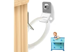 EQLEF Anclaje Mueble Pared, Correa De Seguridad Para Muebles Kit De Protección De Anclajes De Pared Antivuelco Para Fijación De Pared De Muebles De Gabinete (10 paquetes)