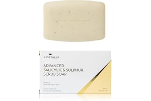 Revitale Jabón Exfoliante Avanzado con Ácido Salicílico BHA y Azufre – Barra Exfoliante Clarificante