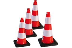 AUA SIGNALETIQUE - Cône De Signalisation Réfléchissant Classe 2 - Hauteur 50 cm - Cône de sécurité Chantier K5A (4)