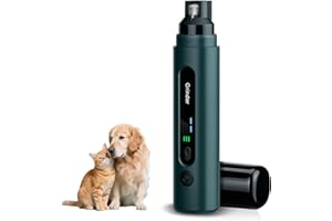 Tolesum Lima Unghie Cani,Tagliaunghie Elettrico Cani con 5 Impostazioni di velocità&Luce LED,Taglia Unghie per Cani di Tipo C Ricaricabile per Cani/Gatti, con Cappuccio Antipolvere
