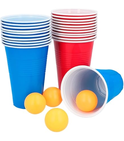 Set Beer Pong - 50 Gobelets + 6 Balles - Fête Entre Potes