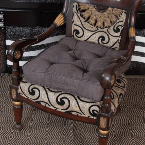 Homescapes extrahohes Sitzkissen orthopädisch Sitzerhöhung Aufstehhilfe ca. 50 x 50 x 10 cm, Bezug aus hochwertigem Velours, 100% Polyester Füllung, uni grau - 2