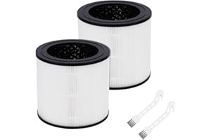 SAFEGO Filtro de Repuesto FY0611 Compatible con Purificadores de Aire Philips Serie 600: AC0650/10 y AC0651/10, Número de Pieza FY0611/30, Paquete de 2 Filtros H13 True HEPA + 2 Cepillos de Limpieza
