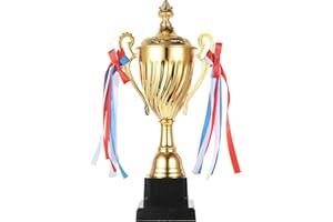 Alipis Trofeos Deportivos Juguetes Niño Deportivo Gold Trophy Cup Trophy Metal Trophy School Tournament en Black Base para Competiciones Mini Juguetes Mini Juguetes