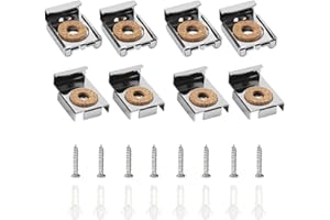 Rayong 2 Set (8 Stück) Ungerahmte Spiegelhalterung wand Federbelastete Spiegelhalterungen Spiegelhalter mit Dübel und Schrauben für Schweren Spiegel,Glas