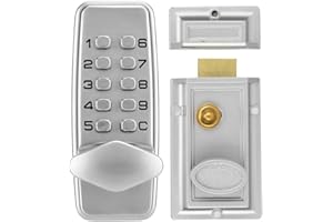Hakeeta Code Lock, alloy lock box waterproof surface chrome-plated lock cabinet indoor and outdoor door 2-4 position MiNi mechanical code lock