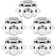 LESOLEIL Push Button Latches Locks - Cupboard Cabinet Door Catch Drawer Lock for Van RV Motorhome Caravan Yacht, Silver 5 PCS