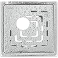 Johnson Curl 5x5 inches Square Floor Drain with Hole| SS304 Grade Floor Trap Jali/Drain Cover| Anti-Rust, Matt/Satin Finish | 2 Yr Warranty (T3081S1 - Stainless Steel)
