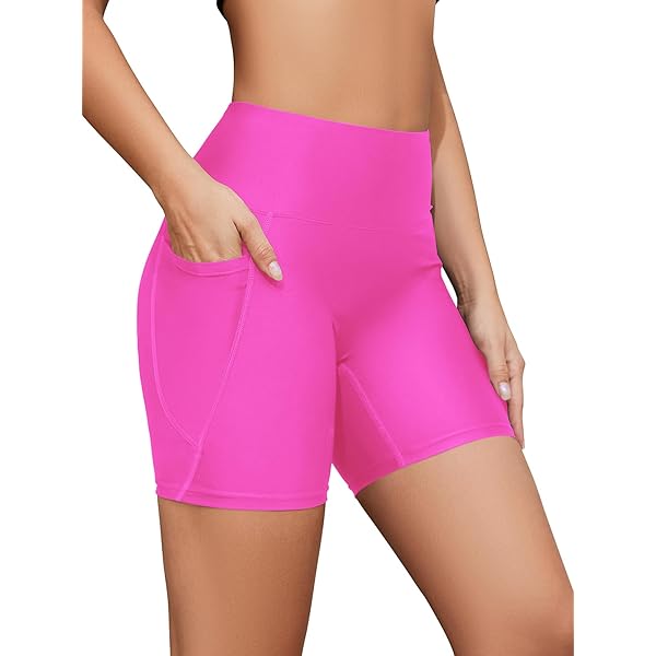 WIILIT UPF50 Zwemshorts voor dames, hoge taille, buikcontrole, sneldrogend, met binnenvoering, zakken, M