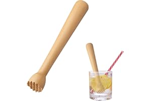 HEIGESENG Presse-purée en Bois de Hêtre 25 cm - Ustensile de Cuisine Robuste pour Purée de Pommes de Terre, Choucroute et Aliments Fermentés - Design Ergonomique et Naturel