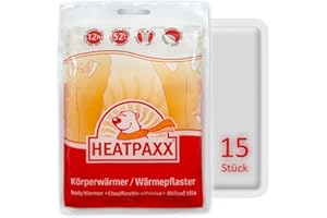 ‎HEATPAXX HeatPaxx Körperwärmer | 15 Wärmepflaster | EXTRA WARM | Dünnes und leichtes Wärmepflaster für Bauch und Rücken | punktgenaue Wohlfühlwärme | Bodywärmer – Rückenwärmer