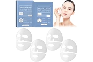 IKELY 4 Stück Deep Collagen Mask,Biodance Collagen Mask Overnight,Kollagen Maske,Bio Collagen Face Mask,Collagen Film Hydrating Anti-Wrinkle Lifting Peel off Mask Feuchtigkeitsspendende Gesichtsmaske