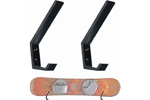Pmsanzay 2Pack Snowboard Wall Mount Storage Rack Hanger,Hooks organize your ski Poles Bags boots, helmets, bags, goggles, gloves,and More Equipment- Hardware Included- Easy to Install - No Board