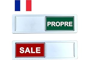 HEROMASK Aimant lave vaisselle propre sale [Choisissez votre langue] Facile à lire et à placer. Slider Organisateur Cuisine - Cuisine Accessoires Pratique per lave vaisselle - Aimant Gadget Cuisine (Français)