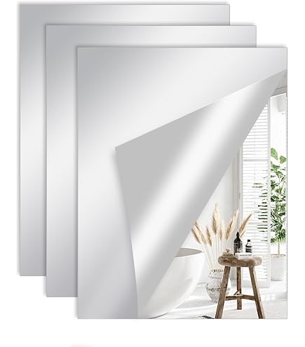 Marsui Acryl-Spiegelfliesen – Bruchsicher, 10,2 X 15,2 Cm, Mit Schutzfolie Für DIY-Projekte