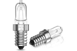 Lamptobe 2X Bombilla de Horno E14 42W - 500℃ Resistente al Calor SES Bombilla Horno E14 Blanco Cálido 2700K AC 220-240V Regulable para Lámpara de Sal del Himalaya, Microondas, Nevera