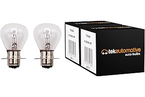 Tek Automotive 5655 Classic Car Motorcycle Headlight Headlamp Light Bulb 6V 25/25W APF - Twin Pack