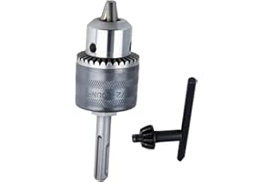BRIOTA SDS Chuck Adapter, 1.5-13mm 1/2-20UNF SDS-Plus Drill Chuck Adapter with SDS Plus Connector and Chuck Keys for Drill, Heavy Duty Professional Tool