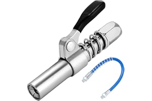Yulado Fettpresse Für Schmiernippel, Mit 30Cm Schlauch Schnellkupplung Mundstück Kit G Coupler Akku-Fettpresse Mini,Passend Für M6/M8/M10/M12/M14 Öldüsen Grease Guns Mit Allen Fettpressen