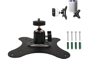 CTXSUMTEC Vertically Mounted Projector Bracket - Universal Wall & Ceiling Mount with 1/4" Screw | Mini Camera Bracket (2.36in) - Heavy-Duty, 360° Rotatable & 90° Tilt for Projectors, Cameras, DLP Devices