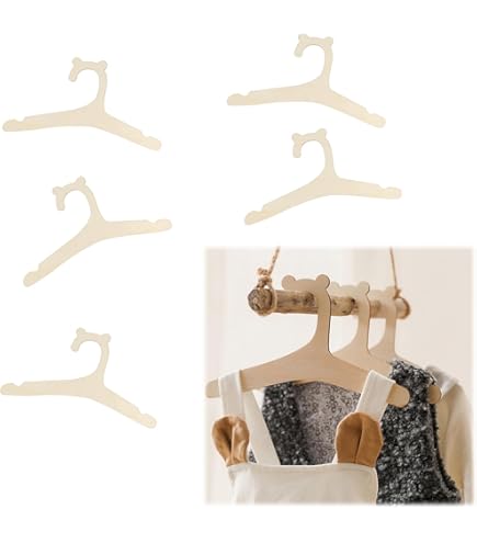 Behogan 25 Stück Baby Kleiderbügel Aus Holz - Rutschfeste Kinderbügel