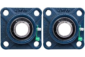 Jeremywell 2 Piece- 5/8 inch 4 Bolts Pillow Block Flange Bearing,UCF202-10,Self-Alignment