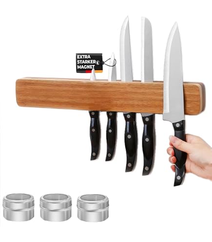 Magnetischer Messerhalter Für Kühlschrank – Mit 6 Haken & Starker Haltekraft Aus Edelstahl