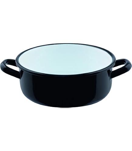 Riess Coperchio Smaltato Nero 18 Cm - Classico, Per Pentole In Ferro Smaltato, Diametro 18 Cm, Altezza 4,5 Cm, Prodotto In Austria