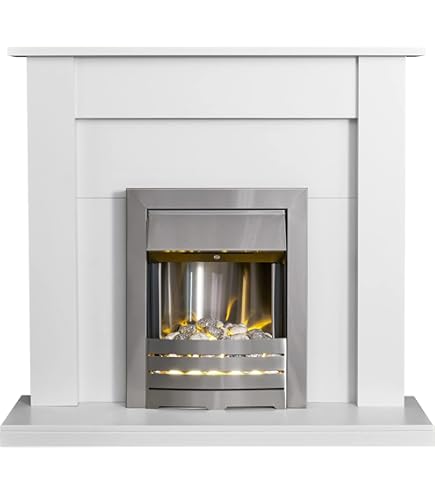 Adam Southwold Fireplace In Oak & Cream With Helios Electric Fire In Brushed Steel 43 Inch~p39047321 - View #2