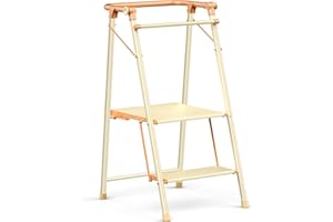 NAXUDCOO Lernturm Ab 1 Jahr Klappbar, Kleinkind Lernturm Kleinkind Tritthocker mit Sicherheitsstange faltbar Kleinkind Turm Küche Kinderzimmer Tritthocker für 2-5 Jahre alte Kinder Küche Helfer