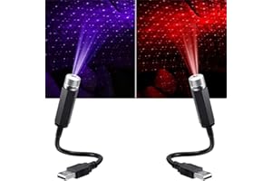 CAWHUI Mini LED Star Projection Lamp - USB Car Roof Night Projector, Auto Ceiling Star Light, Atmosphere Light for Bedroom, Car & Party