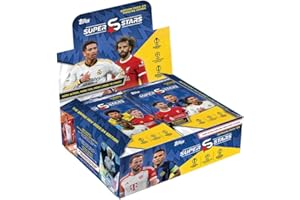 Topps UCC Superstars 23/24 - Full Box - 24 Paquets d'UEFA Superstars 2024 (8 Cartes par paquet/192 Cartes)