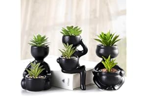 ODIWEN 3Pcs Plantas Suculentas Artificiales, Planta Artificial Decorativa, Pequeñas Plantas Artificiales, Plantas Decoración Suculentas, Mini Plantas Falsas de Plástico, Plantas Artificiales Pequeñas