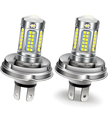 Ruiandsion P45T Motorcycle Headlight R2 CSP Hi/Lo Beam 12V-24V 100W 6000K White/Yellow