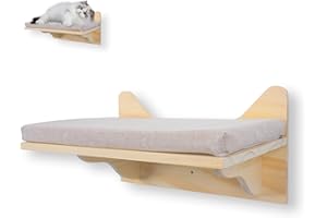 EXTFANS Étagères Murales pour Chat, Murs d'escalade pour Chat, échelle en sisal, marches et Plateforme de Voyage, 38 * 27cm