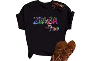 keephen Femmes Décontracté Top Graphique Manches Courtes Eté T-Shirt athlétique Col Rond pour Zumba Dance Fitness Training