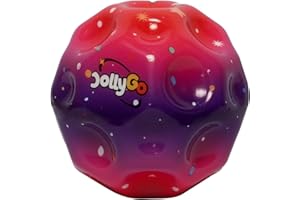 ‎JOLLYGO JollyGo Rainbow Moonball,Jumpball 9.5cm,Großer Moon Ball,EIN knallendes Geräusch,hohe Springender Gummiball,Spaceball,Big Bouncing Balls,Moonball,Geschenk für Kinder,XXL,Leicht greifbar
