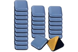 24Pcs Furniture Sliders, CTRUEE 22x22mm Square Self Adhesive Furniture Gliders Chair Leg Slides Floor Protector Pads for Carpet Hard Floors Furniture Movers Glides for Smooth Floors