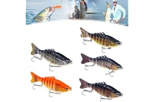CZERIO Robot Fishing Lure, 3D Bionic Swimming Lure for Freshwater and Saltwater, Fishing Tackle for Beginners, Hobby Fishermen and Professionals - Walleye, Trout, Bass