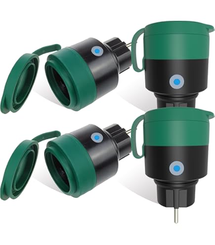 Greenaura WLAN-stopcontact Outdoor - tijdschakelaar voor buiten met stroommeting IP44 waterdicht, Smart Life APP-afstandsbediening, compatibel met Alexa/Google Home, 16A 4000W 2,4GHz WiFi