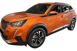 J&J Automotive | Deflettori D'Aria Antiturbo Per 2008 / 2008E dal 2019, Set di 2 Pz, Nero, Antivento, Antipioggia, Fume' Oscurati