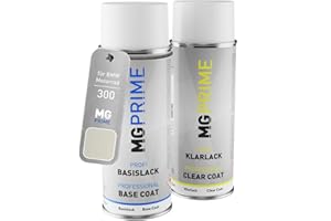 MG PRIME Vernice per moto Kit di bombolette a spruzzo per BMW Motorrad 300 Alpinweiss Bomboletta spray da 400ml di vernice di base vernice trasparente
