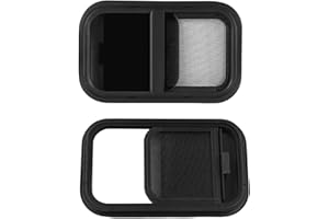 VINGVO Lot de 2 fenêtres coulissantes imperméables en tissu moustiquaire et verre teinté pour camping-cars et remorques 500 x 300 mm