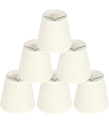 2 Abat-jour En Tissu Blanc E14 - Pour Lampes De Table, Lampadaires, Lustres, Décoration Intérieure Maison - 4