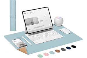 LeKuni Alfombrilla Escritorio de Corcho-Alfombrilla Ratón XXL de Doble Cara Para Oficina y Hogar-Protector Mesa Escritorio-Ideal Como Alfombrilla Grande Tapete Escritorio y Mouse Pad-Azul 80X40CM