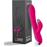 Gpoint24h - Vibratore Rabbit Impermeabile, Massaggiatore sessuale per Donna, silicone certificato, doppia stimolazione clitor