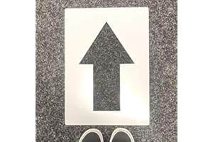 IDEAL STENCILS Directional Arrow Floor Stencil/Paint and Mark Floor Signage/Reusable (Arrow 20x32cm)