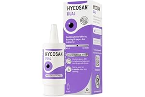 HYCO SAN Hycosan Dual - Double Action Eye Drops with Hyaluronic Acid and Ectoin for Soothing Relief of Itchy, Burning or Dry Eyes Due to Allergens - Preservative Free - 225 Measured Doses